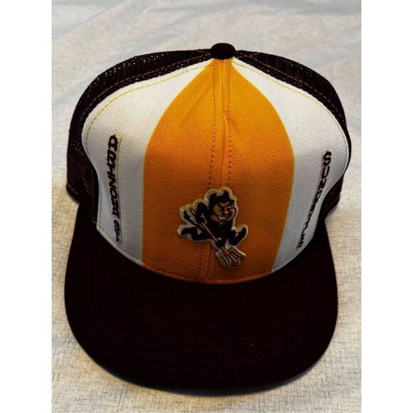 Arizona Sundevils State University Hat AJD Lucky Stripe Snapback Vintage - Picture 1 of 5